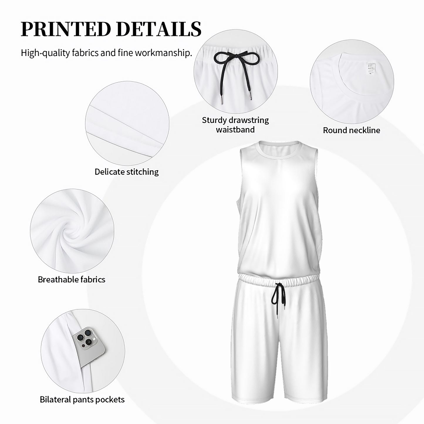 Men’s Basketball Uniform Jersey Set