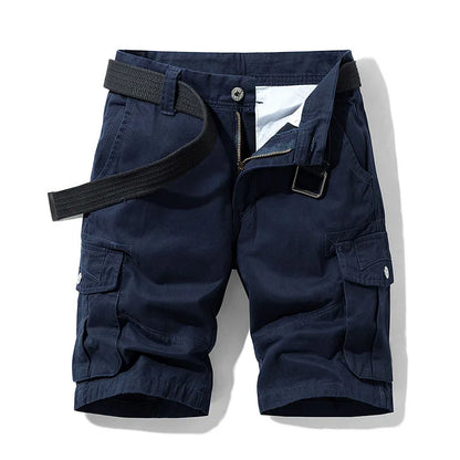 Summer Men's Baggy Multi Pocket Military Cargo Shorts Male Cotton