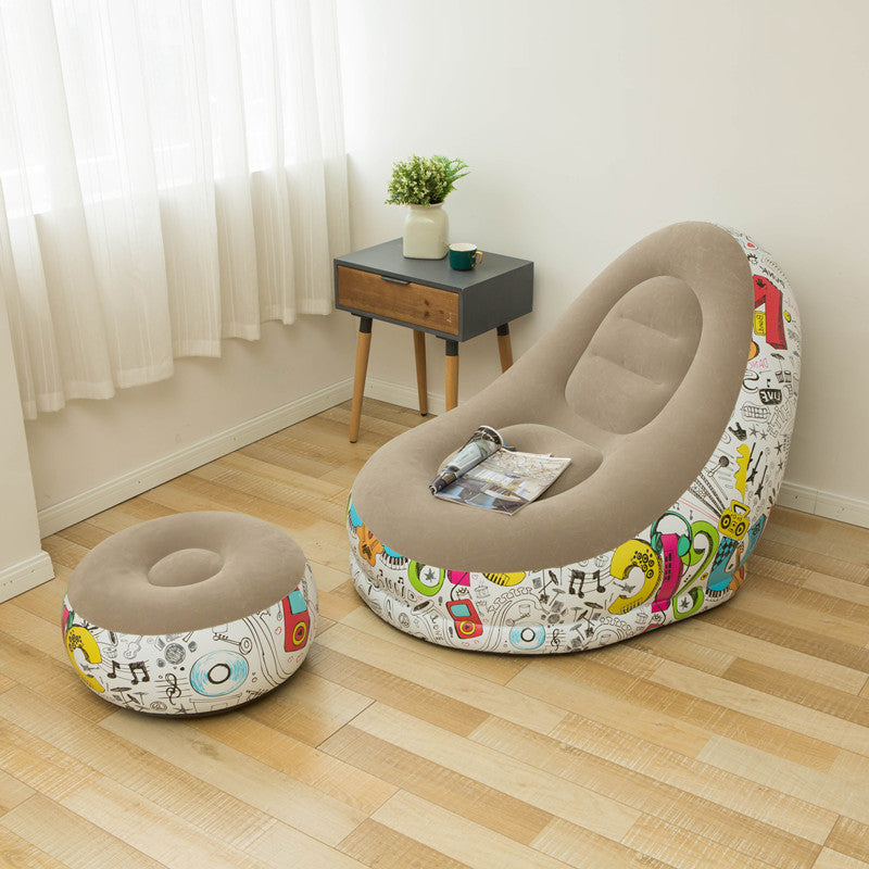 Thicker Inflatable Sofa Lazy Sofa Band Footstool