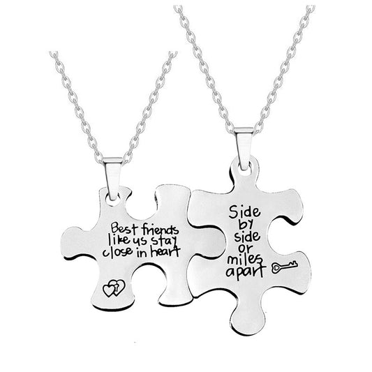 Valentine jigsaw puzzle Necklace