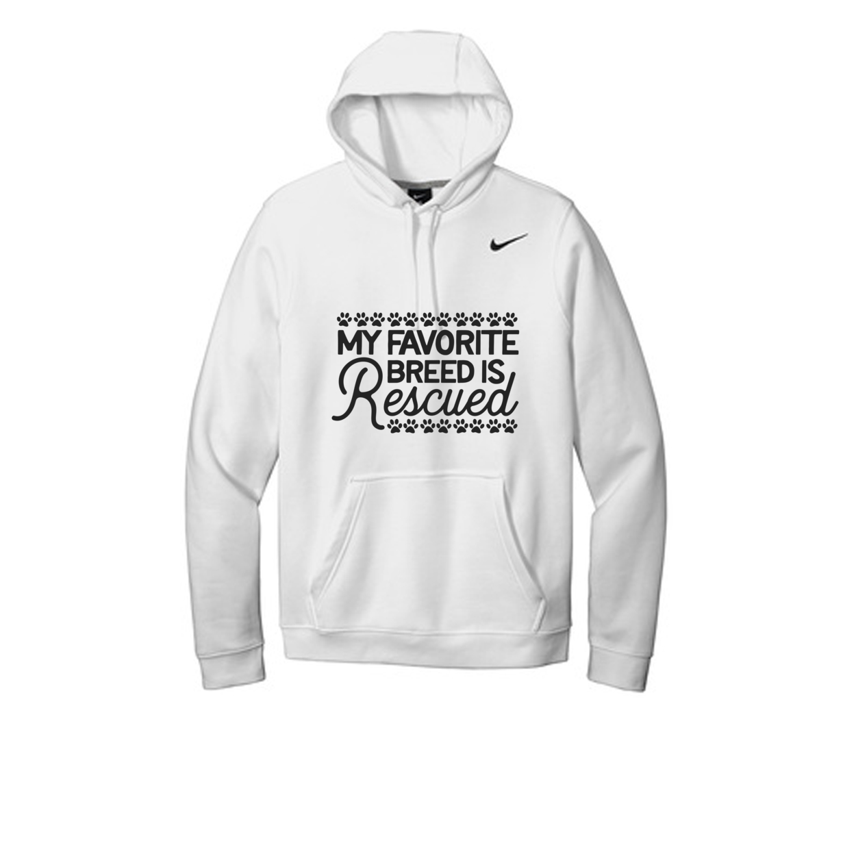 Nike Club Fleece Pullover Hoodie "Rescue Love"