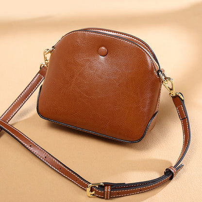 Niche Female Leather One-shoulder Crossbody Bag