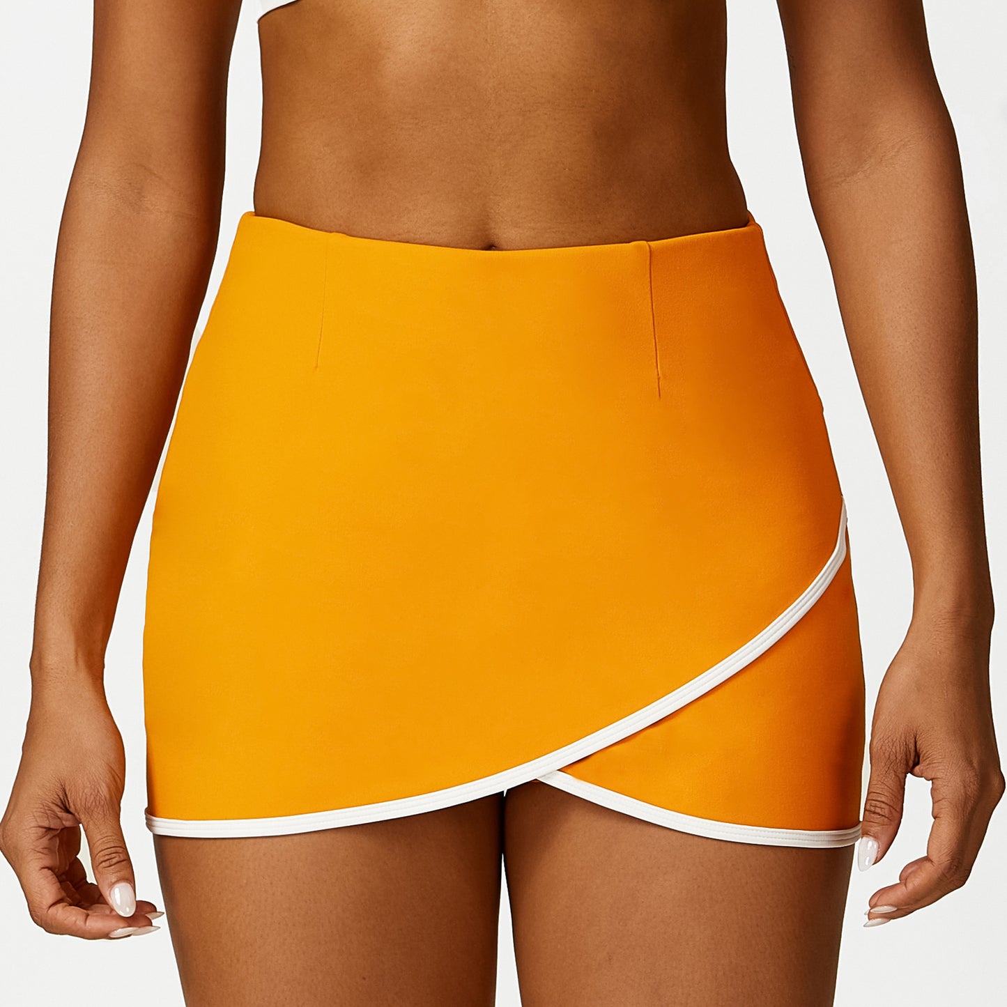 New European And American Underwear Peach Hip Raise High Waist Tennis Skirt Sports Underwear For Women