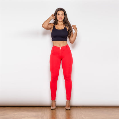 Shascullfites Melody Red Shaping Leggings Workout Booty Lifting Leggings Yoga Pants