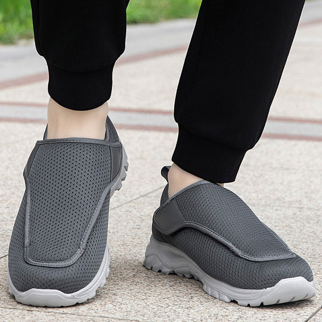 Widened Instep Swollen Feet Special Shoes Walking Shoes Men's Velcro Adjustable