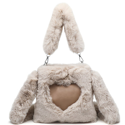 Fluffy Shoulder Bag Top-handle Bag Female Autumn Winter Handbag Plush Tote Girls Fashion Shopping Bags Handbags For Women