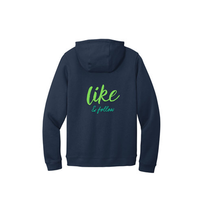 Nike Club Fleece Pullover Hoodie "Like and Follow"