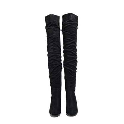 Women's Boots High-heeled Elastic Long Boots Over The Knee Boots