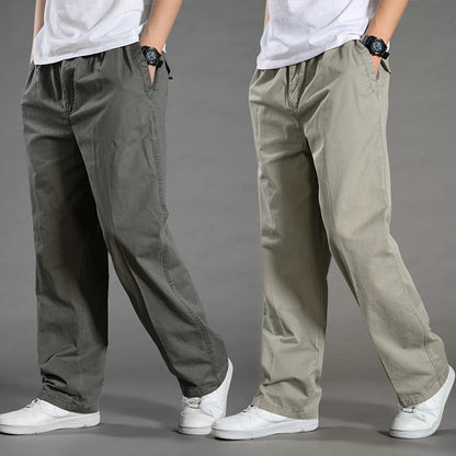 Men's Cargo Pants Summer Spring Cotton Work Wear New In Large Size 6XL Casual Climbing