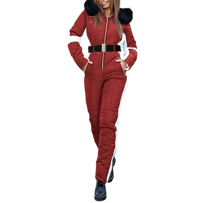 Winter Ski Suit For Women Warm Waterproof Snow Overalls Outdoor Sports Ski Jumpsuit One Piece