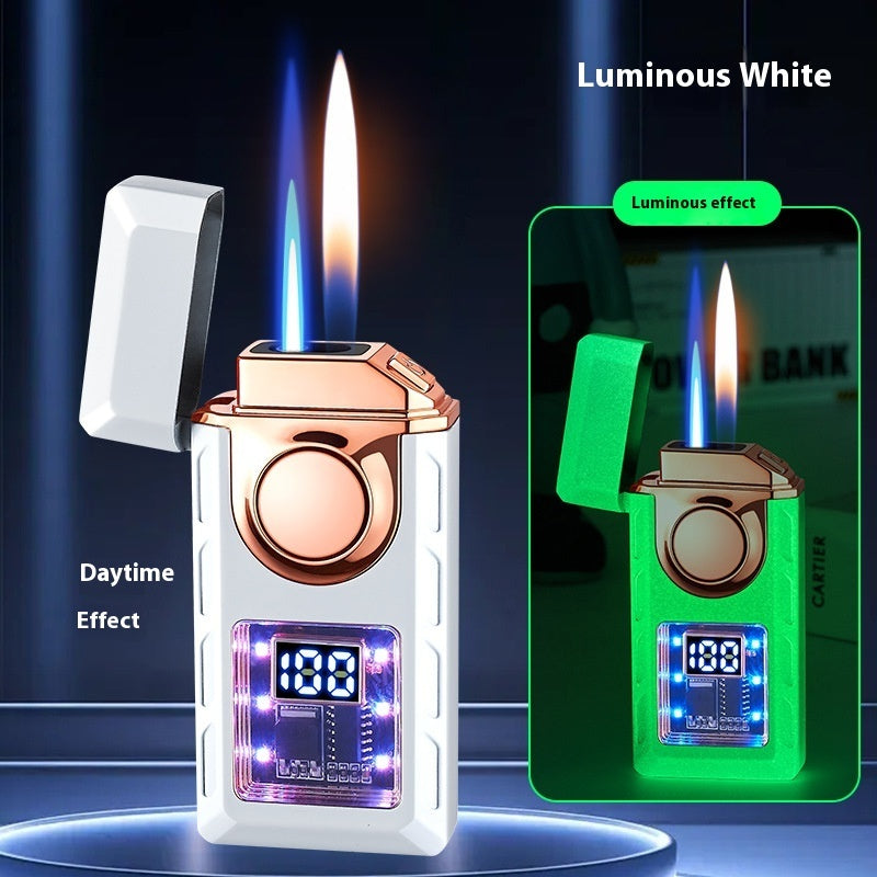 Creative  Intelligent Ignition Power Display Double Fire Cigarette Lighter