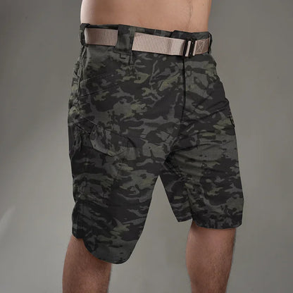 Summer Waterproof Quick Dry Multi-pocket Shorts Men Cargo Shorts Tactical Short Pants Men's