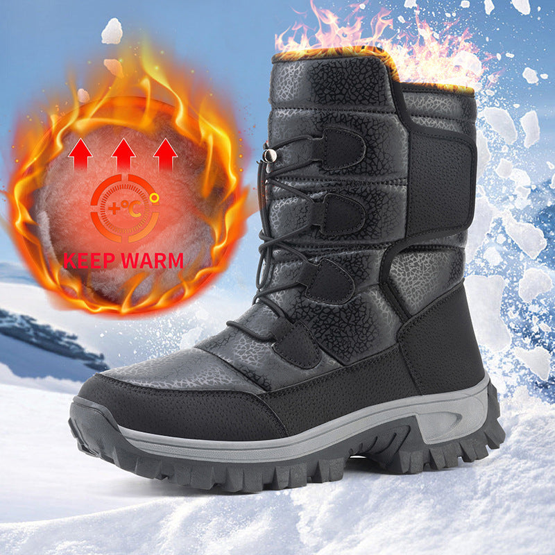 Men And Women Fleece-lined Warm Snow Boots