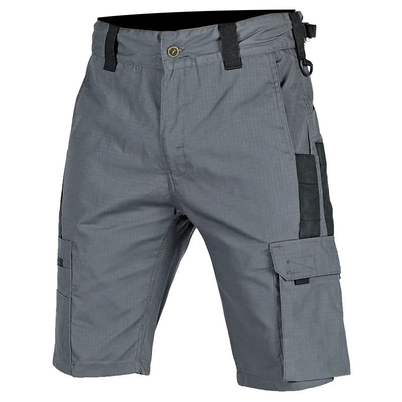 Summer Tactical Shorts Men Quick Dry Cargo Shorts Multi-Pocket Wear-Resistant Waterproof