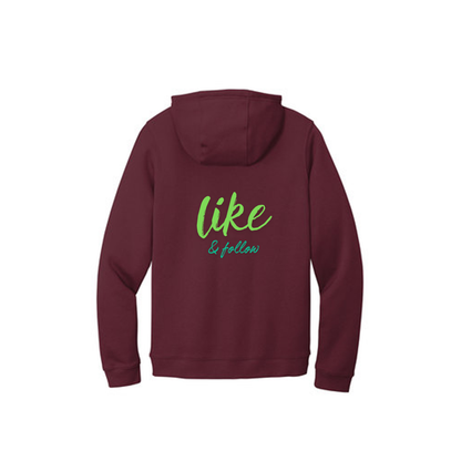 Nike Club Fleece Pullover Hoodie "Like and Follow"