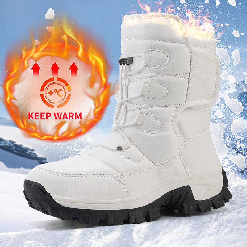 Men And Women Fleece-lined Warm Snow Boots