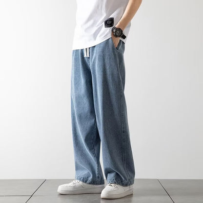 Straight Jeans Men's Spring And Summer Thin High Street Loose Wide Leg Pants