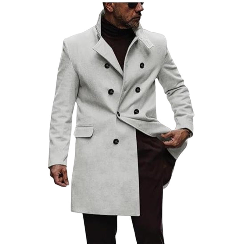 European And American New Plus Size Woolen Coat Men