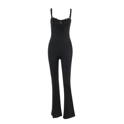 Women's Lace Chest Cup Sling Jumpsuit